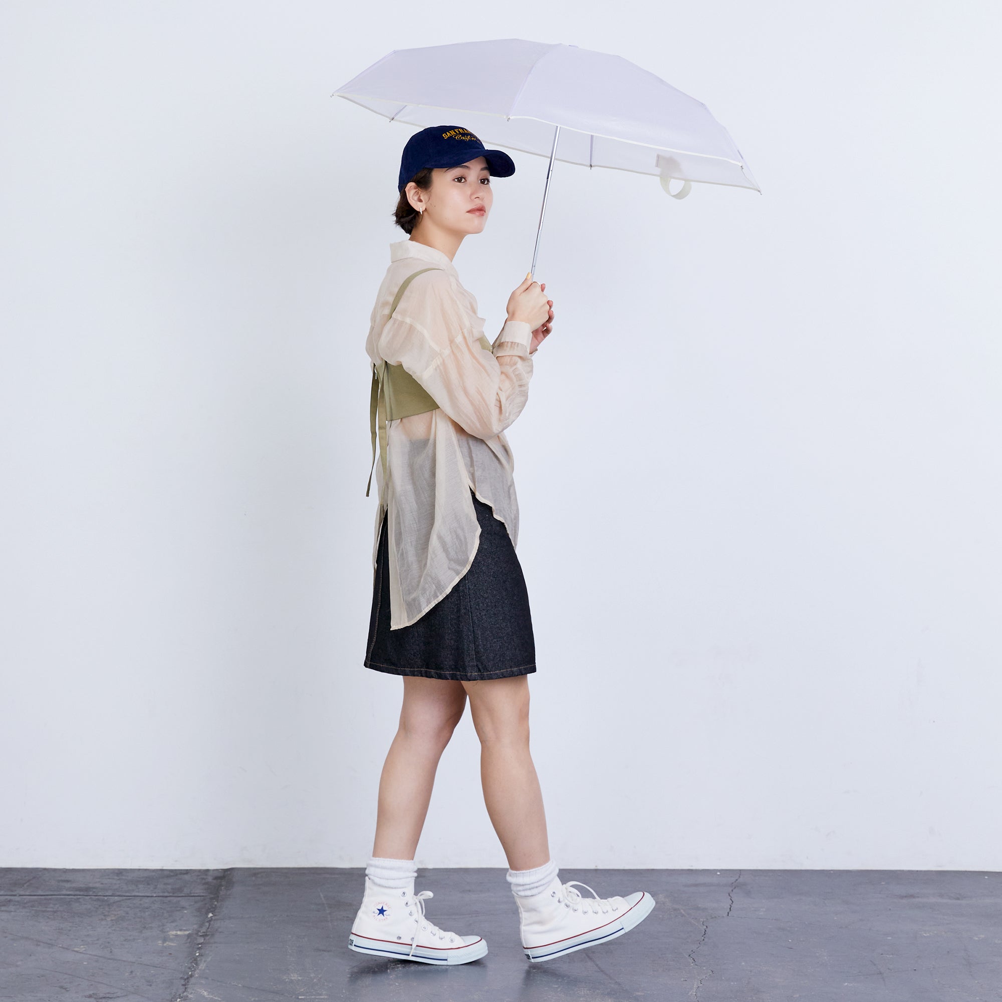 カラーリップクロスアンブレラ/クリアカラー ミニ | Color Rip Cloth Umbrella/Clear Color Mini