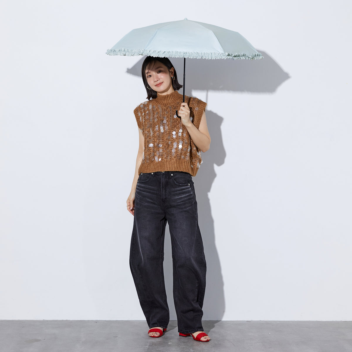 PU Heat Cut Frill Mini