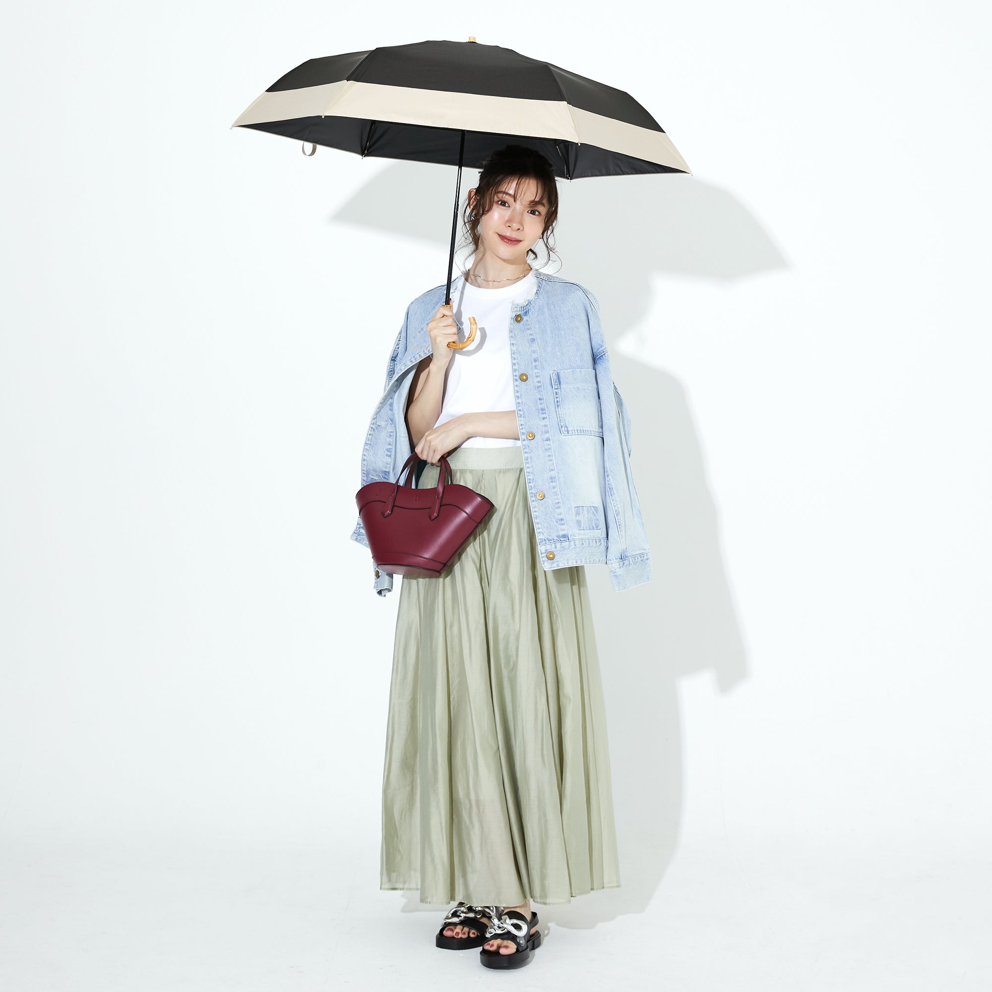 PU Bicolor Large Tote Bag Mini | Bicolor Large Mini