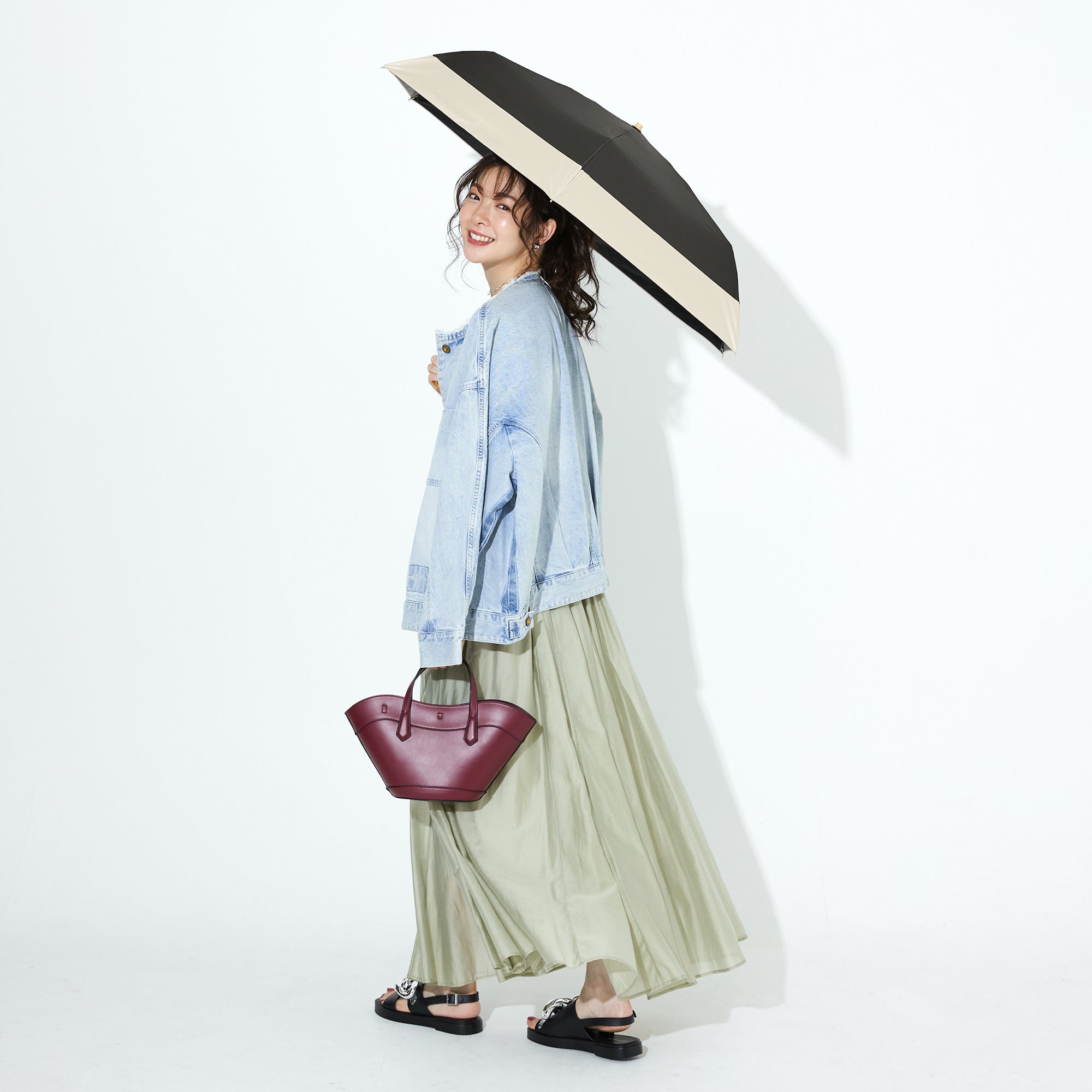 PU Bicolor Large Tote Bag Mini | Bicolor Large Mini