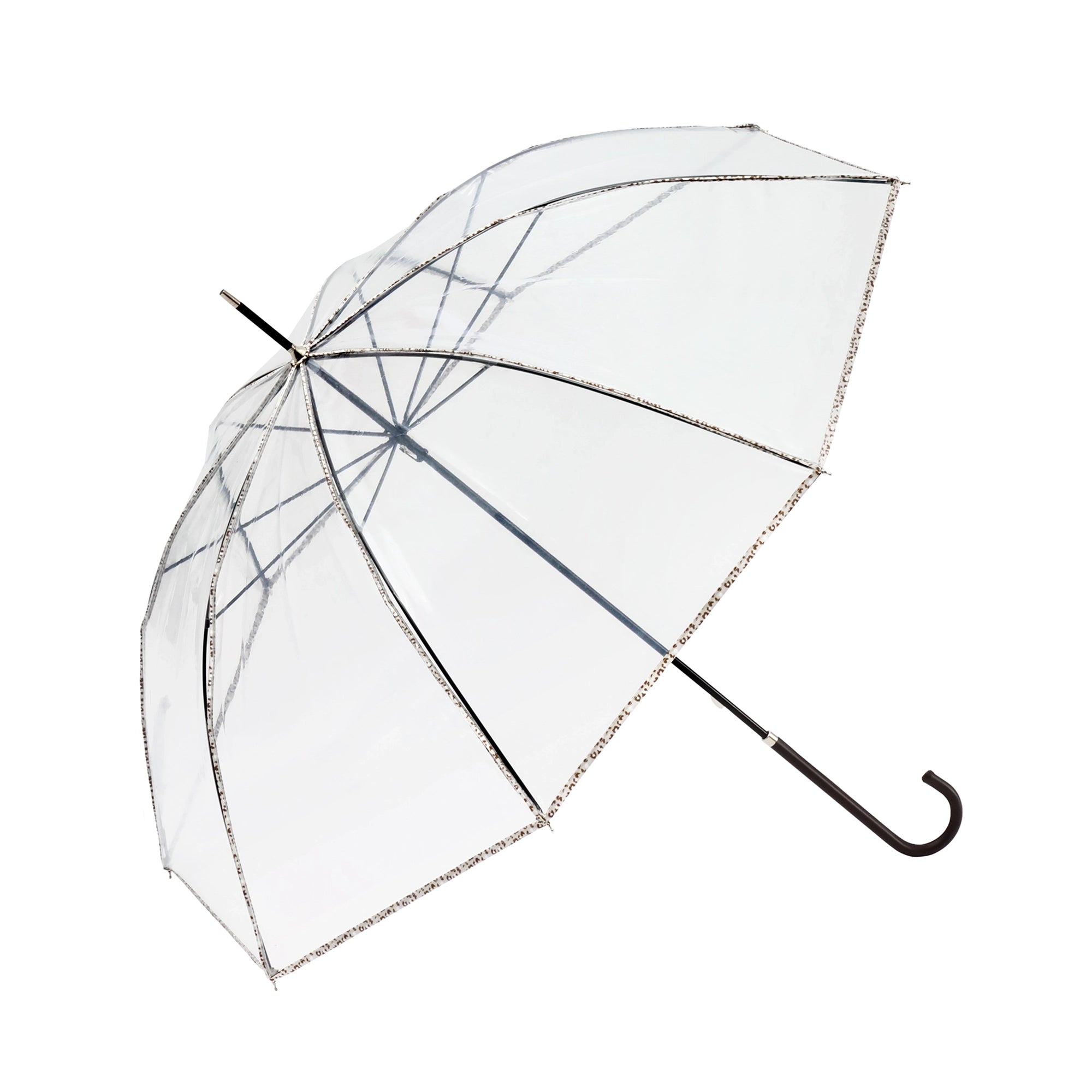 クリアアンブレラ/レオパードパイピング | Clear Umbrella Leopard Piping