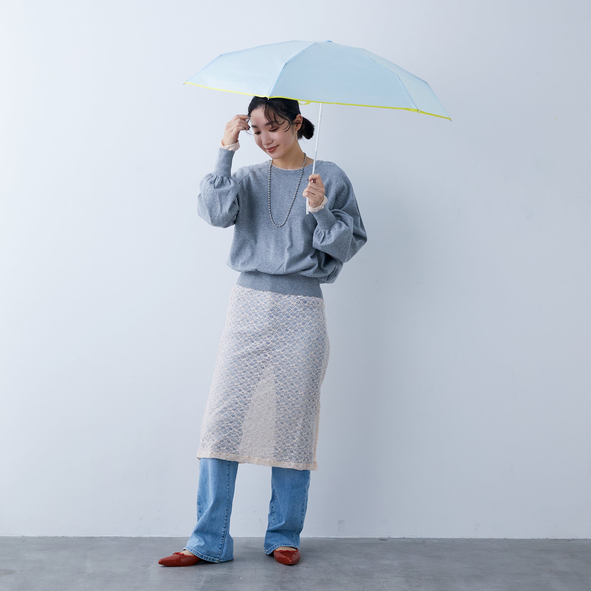 カラーリップクロスアンブレラ／クリアカラー ミニ | Color Rip Cloth Umbrella／Clear Color Mini