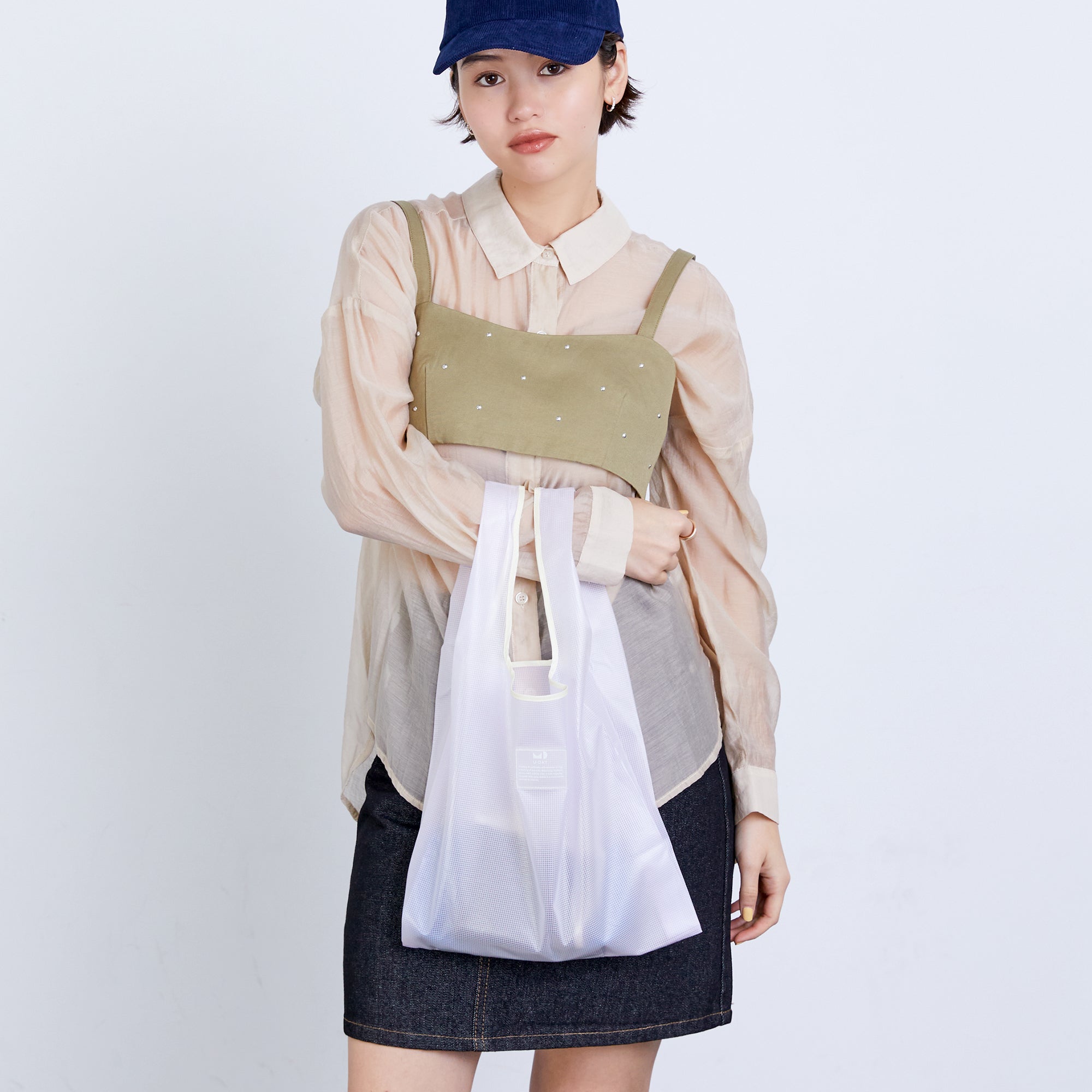 カラーリップクロストートバッグ／クリアカラー | Color Rip Cloth Tote Bag／Clear Color