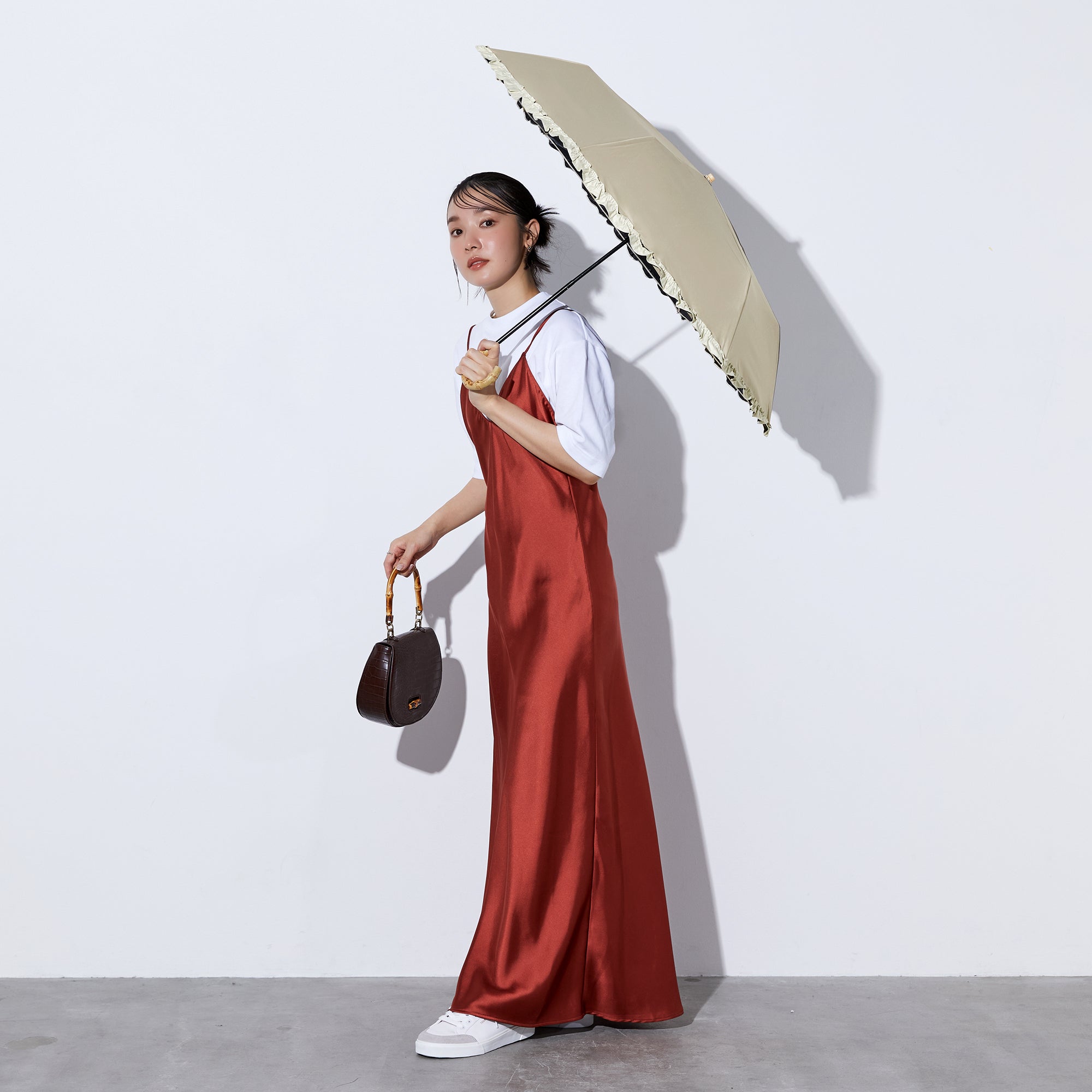 Rady ノベルティ フリルバイカラー 傘 ミニバニティショルダーバッグ 新品 PUバイカラーフリル ミニ | Bicolor Frill Mini