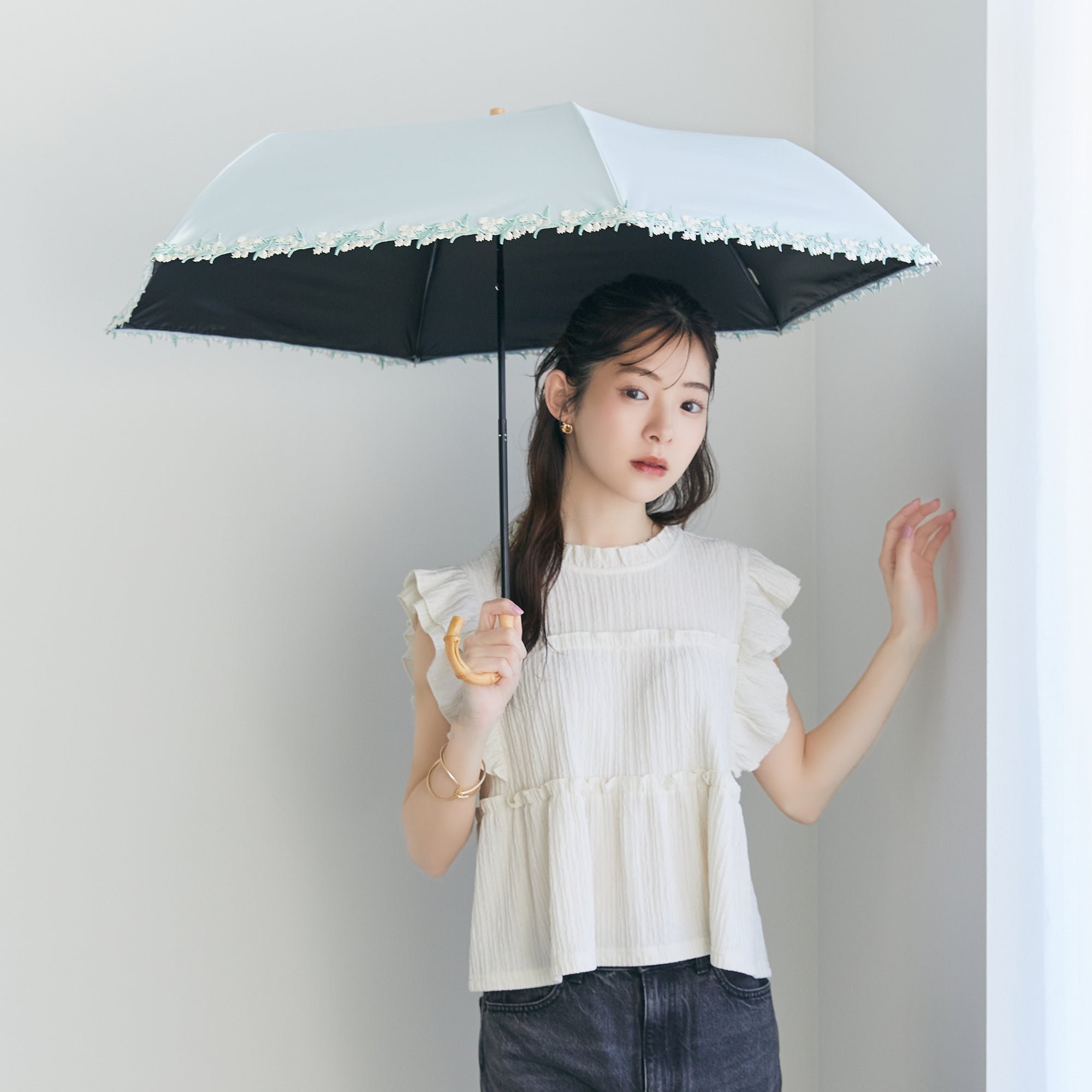 PUフラワーレース トートバッグ ミニ | Flower Lace Mini