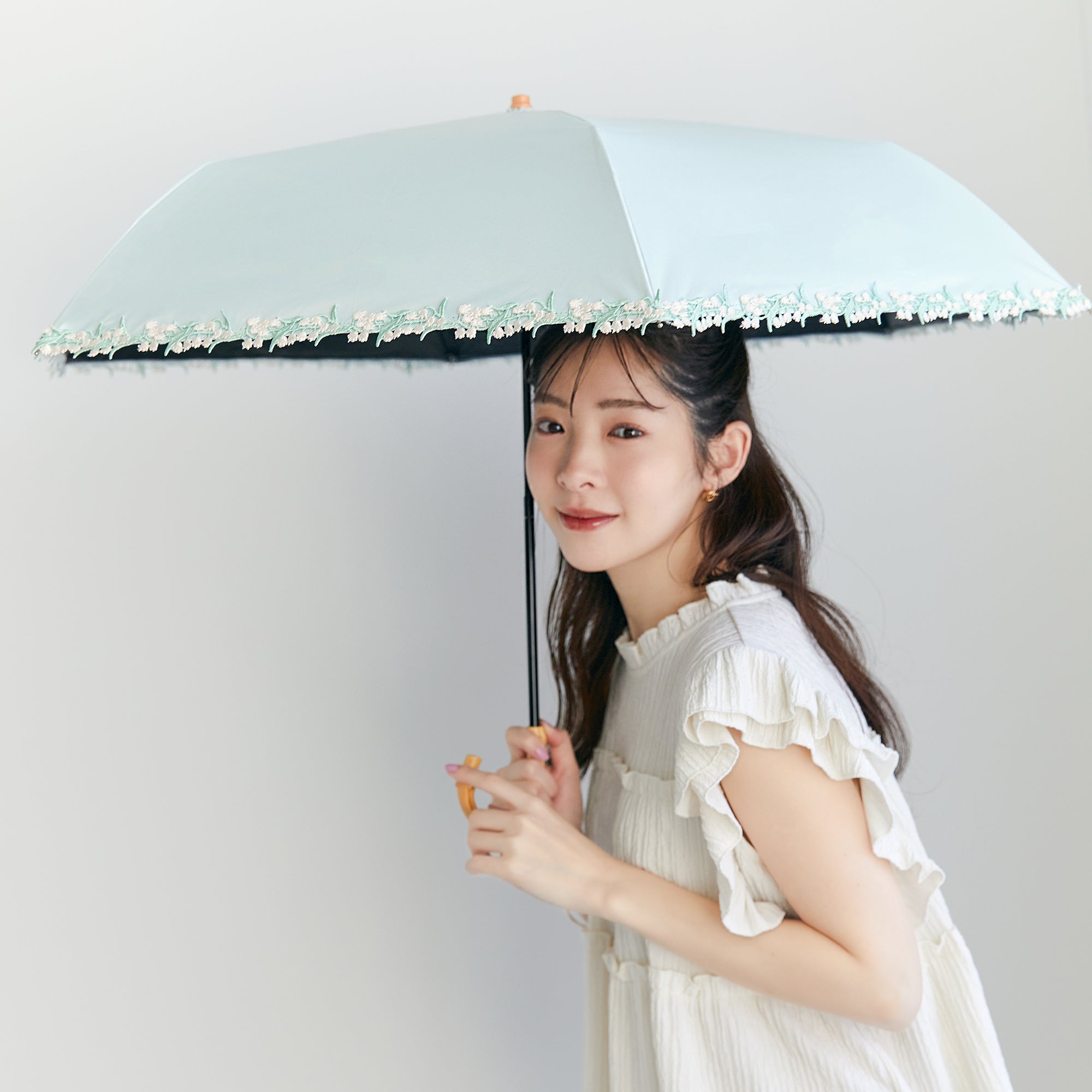PUフラワーレース トートバッグ ミニ | Flower Lace Mini