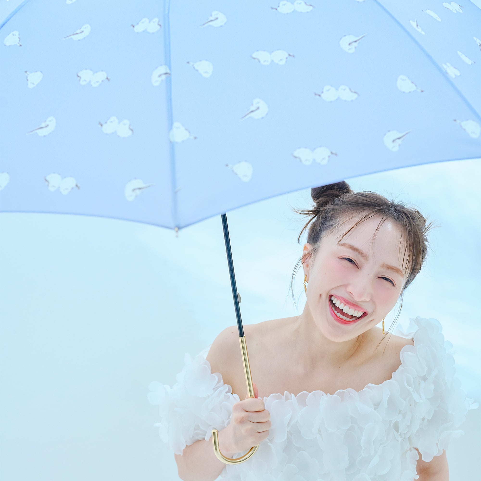 藍染日傘　シエナ　お名前入り　紅葉 シマエナガ | Shimaenaga