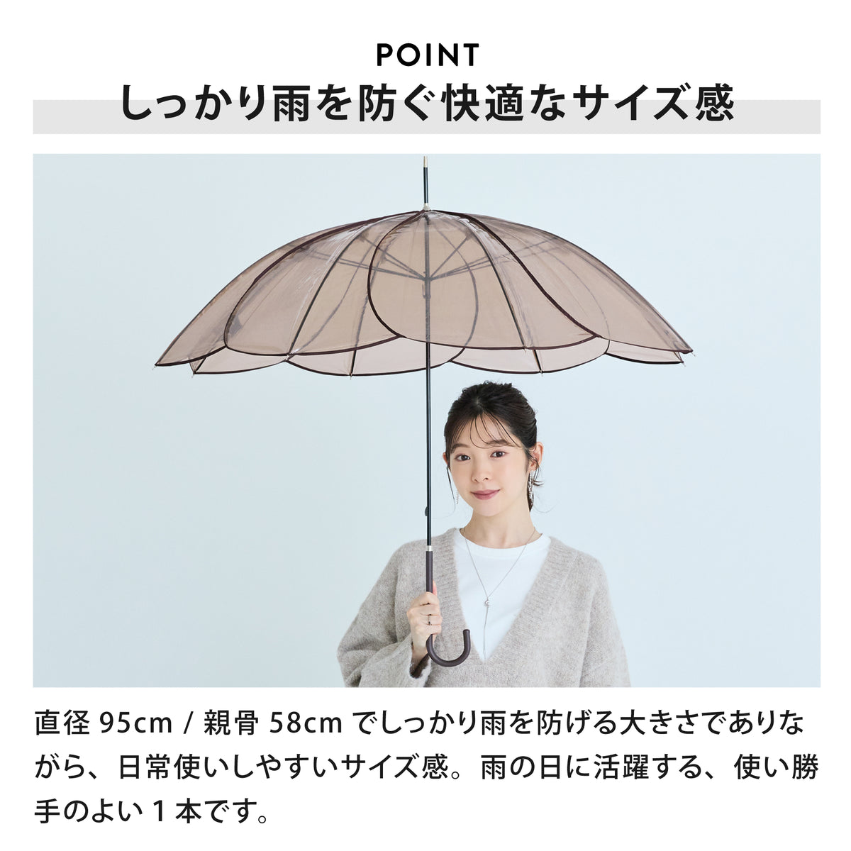 Clear Umbrella / Color Piping